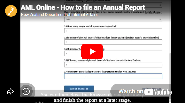 How to file an Annual Report on AML Online (click on image to open YouTube) How to file an Annual Report on AML Online
